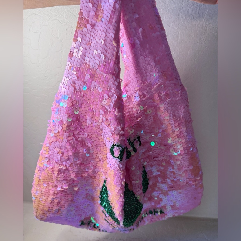 NWT Hause of Mua Mua Sequin Pink Bag Tote “Adidash” Very Rare - Picture 13 of 16